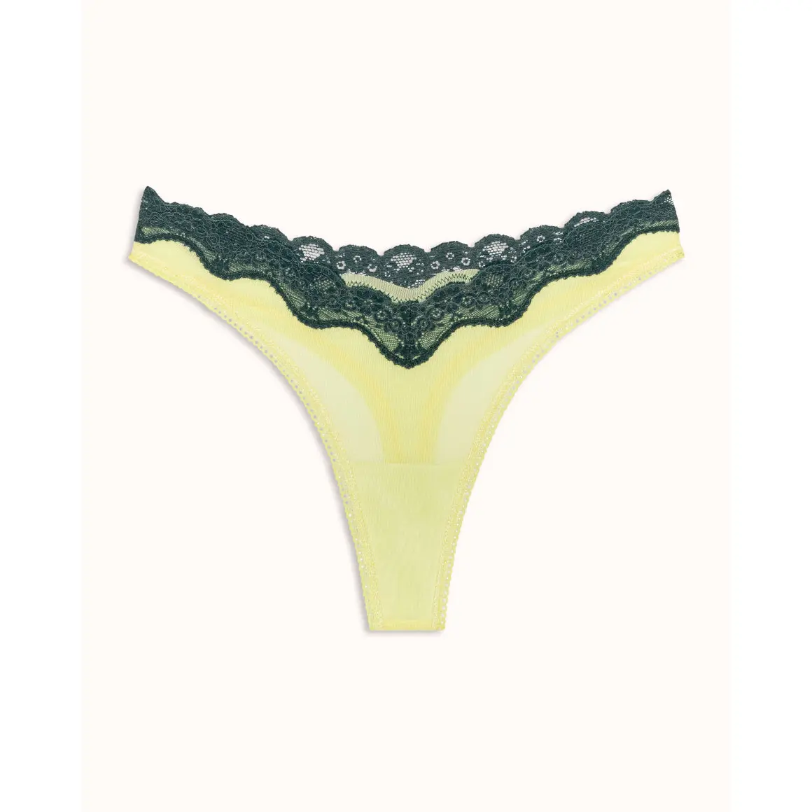 Women's Soft Breathable Comfortable Mesh Thong Panties - Seamless Sheer No-Show Underwear with Leg-Lengthening High Cut