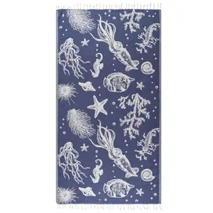 Ocean Turkish Cotton Peshtemal Beach Towel