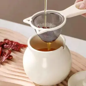 1/2pcs Baking handheld household kitchen strainer Cat's ear soybean milk filter screen Juice residue strainer flour sieve