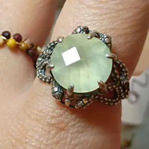 Aurora's Picks Adjustable 925 Silver Rings Whimsical Fairy Pyrite Fantasy Style Jewelry