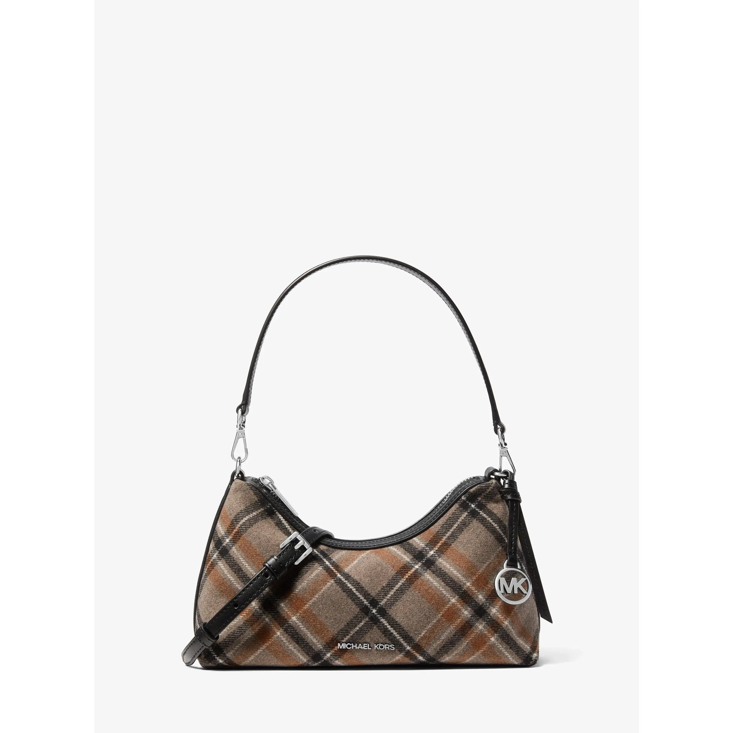 Sammy Small Plaid Print Wool Blend Convertible Crossbody Bag
