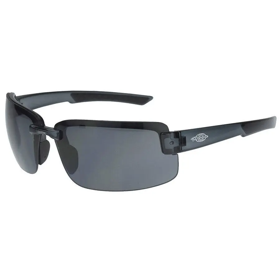 Crossfire ES6 Safety Glasses Black with Smoke Lenses