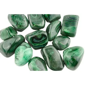 Wholesale Malachite Tumbled Stones Bulk, Heart Chakra Stone 1.5", Wholesale Malachite Natural, Bulk Malachite Polished, Healing Crystals