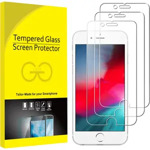 3-Pack Screen Protector for iPhone SE 2020, iPhone 8, iPhone 7, iPhone 6s, and iPhone 6, Tempered Glass Film, 4.7-Inch