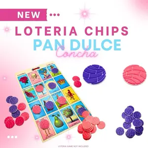 50 Pan Dulce Conchas -Loteria Game Markers Chips Custom Designed for Lotería Enthusiasts 50 Pan Dulce Conchas -Loteria Game Markers Chips Custom Designed for Lotería Enthusiasts