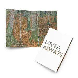 Gustav Klimt, ‘Birch Forest’ Condolence Card