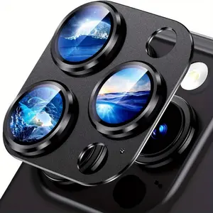 1 Set Tempered Glass Camera Lens Protector Compatible with iPhone 16 Pro Max 15 14 13 12 11 Pro Max Plus Mini - High Definition, Scratch Resistant, Protective Lens Cover Accessories Smartphone