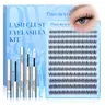 Pawotence 0.03mm Nature Lash Clusters - D Curl Spider Lashes for Adults, Comfortable Super Soft Thin Band, Long Lasting Dramatic DIY Extensions for Clean Makeup Beginners