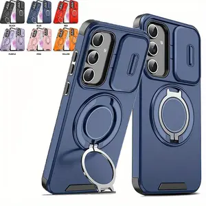 Magnetic Ring Case Cover with Ring, Shockproof Protective Phone Case with Ring, Phone Accessories for Samsung Galaxy A56 A36 A26 A16 5G S25 S24