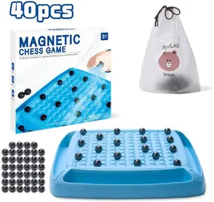2024 New Magnetic Chess Game,Magnetic Chess Fun Family Games for Kids and Adults Logical Thinking Multiplayer