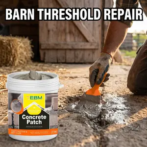 Concrete Repair Paste, Crack & Waterproof, Fast-Drying, Non-Shrinking, High-Strength, Ideal for Concrete Steps, Patios, Walkways, Floors