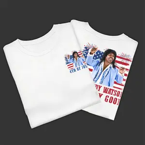 Vintage Comedy Inspired Patriotic Graphic T-Shirt USA Flag Funny Independence Day Tee