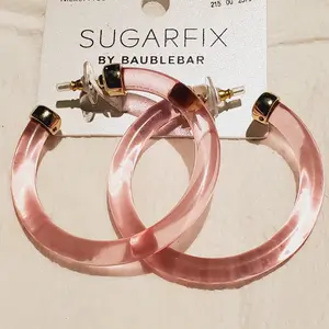 SUGARFIX by BaubleBar Circle Earrings - Unisex Pink Circular Design Elegant & Versatile Accessory for Any Outfit Simple Yet Stylish