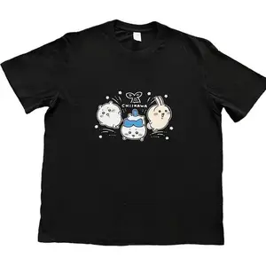 Chiikawa Graphic T-shirt, Music Shirt, Fashion Hip Hop short sleeve T-shirt Unisex Cotton Tops