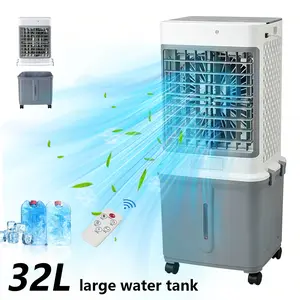 Portable Air Conditioners 32L Larger Reservoir Fast Cooling Quiet Evaporative Air Cooler, 3-IN-1 Portable AC Unit w/Remote, 3 Speed Swamp Cooler, Windowless Air Conditioner Fan for Room Office