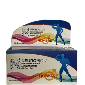 Neorobion para Hombre caja con 60 capsulas de gel +Multivitaminico+ Multimineral