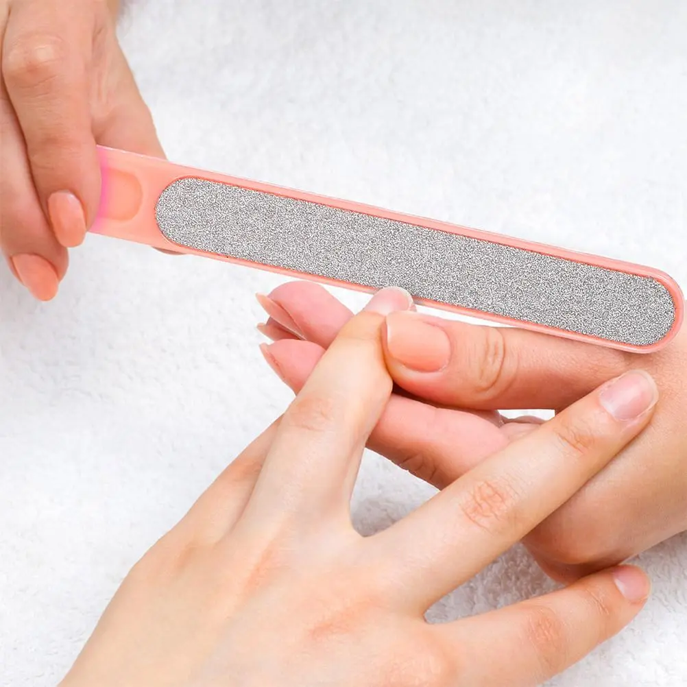 3Pcs Nail Files Natural Buffing Block Smooth Nail Shaper Portable Travel Manicure Salon Home Tools Fingernail Files
