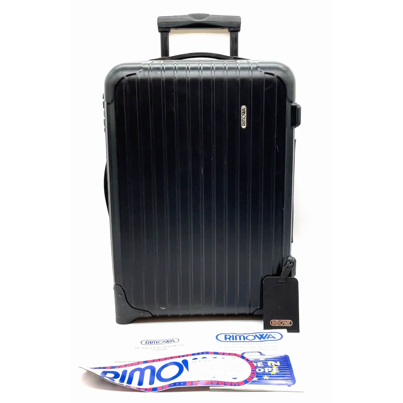 Pre-owned Other Other Auth RIMOWA Salsa 2 Wheel Carry On Black TSA Lock Luggage Cabin Suitcase i060558 12326789030/350577