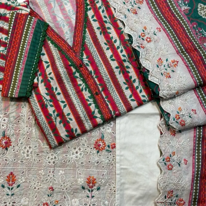 Zubeida Embroidered Three Piece