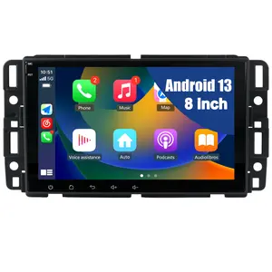 8" Android 13 Car Stereo for Chevy Silverado GMC Sierra Yukon 2007-2013 touch screen has Android Auto Wireless Carplay, Bluetooth WIFI supports GPS Navigation