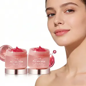 Collagen Jelly Cream 100G - Jelly-Texture Lightweight, Deep Hydration & Firming Brightening, Reduce Fine Lines & Wrinkles, Daily Anti-Aging Facial Moisturizer, Paraben-Free Formula for Plump Radiant All Skin Types