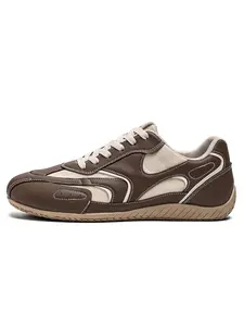 Men's Retro Shoes With Leather Canvas Splicing | Light Breathable Feel | Classic Retro Design | Office Daily Commute Footwear