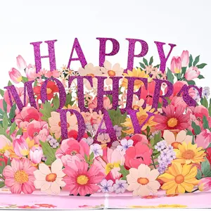 Mother’s Day 3D Pop Up Card Sunflower Butterfly Floral Bouquet – Unique Keepsake Greeting Card with Note Tag for Mom, Grandma & Women