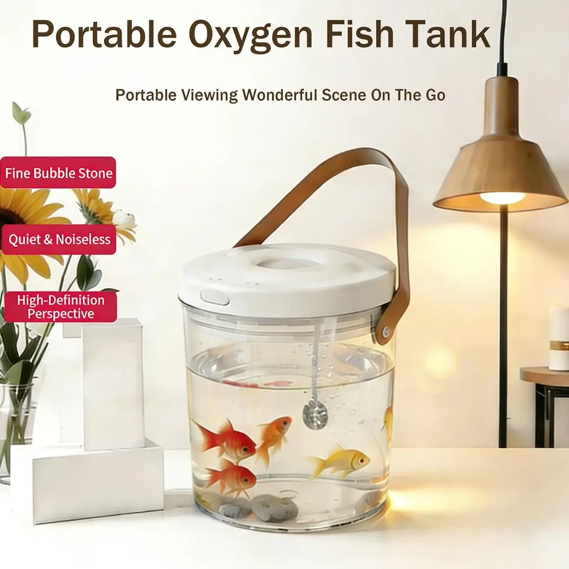 GZXIHTZ Fish Breeding Isolation Box Aquarium, USB-C Mini Quarantine Betta Fish Tank with 7-Color LED Light & Filter, Crystal Clear Acrylic Fry Protection Nursery, Desktop Decor for Home Office (Fishing Equipment)