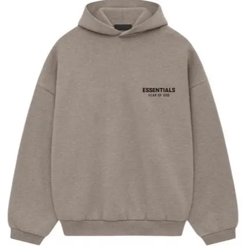 100% Authentic Men's Fear of God Essentials Classic Long-Sleeve Fleece Hoodie - FW24 Heather Dark Grey, Men's Tops, Casual Fashion Hoodies & Sweatshirts