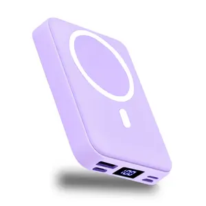MagSafe Magnetic Portable Power Bank 10000mAh with Stand, 22.5W PD Fast Charging, LED Display, USB-C, Tools & Gadgets Cool Gadgets for iPhone 17/16/15/14/13/12 & Android Hands-Free Charging Smartphones