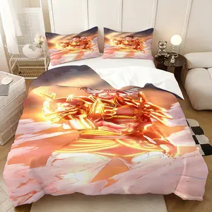 3pc,Record of Ragnarok three-piece set, elegant printing including quilt cover double pillowcase, Christmas and New Year gifts, dormitory homestay soft clothing, film and television fans, animation fans collection gifts.