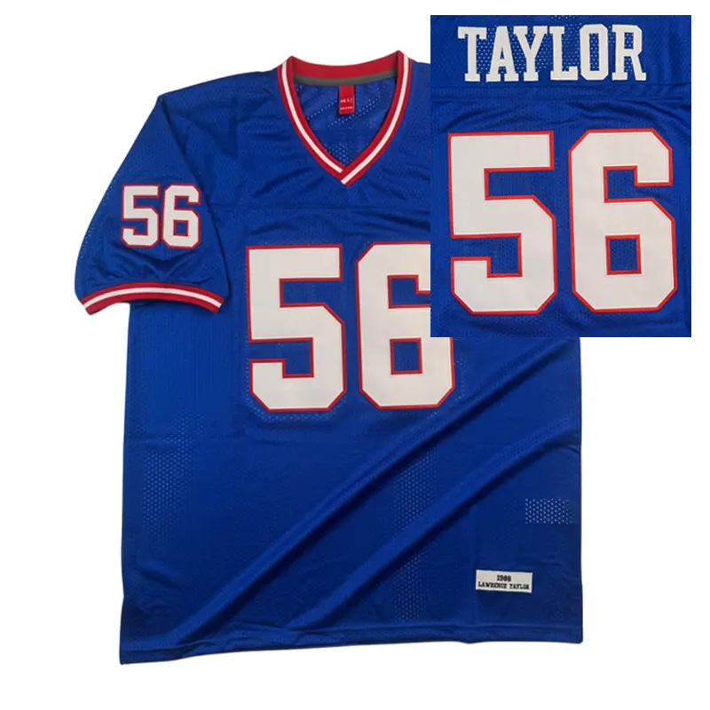 Men's Blue Vintage #56 Football Jersey, Quality Breathable Polyester Mesh Shirt with a Flexible Fit, Ideal Fan Gift, Sizes S, M-3XL, Plus Size