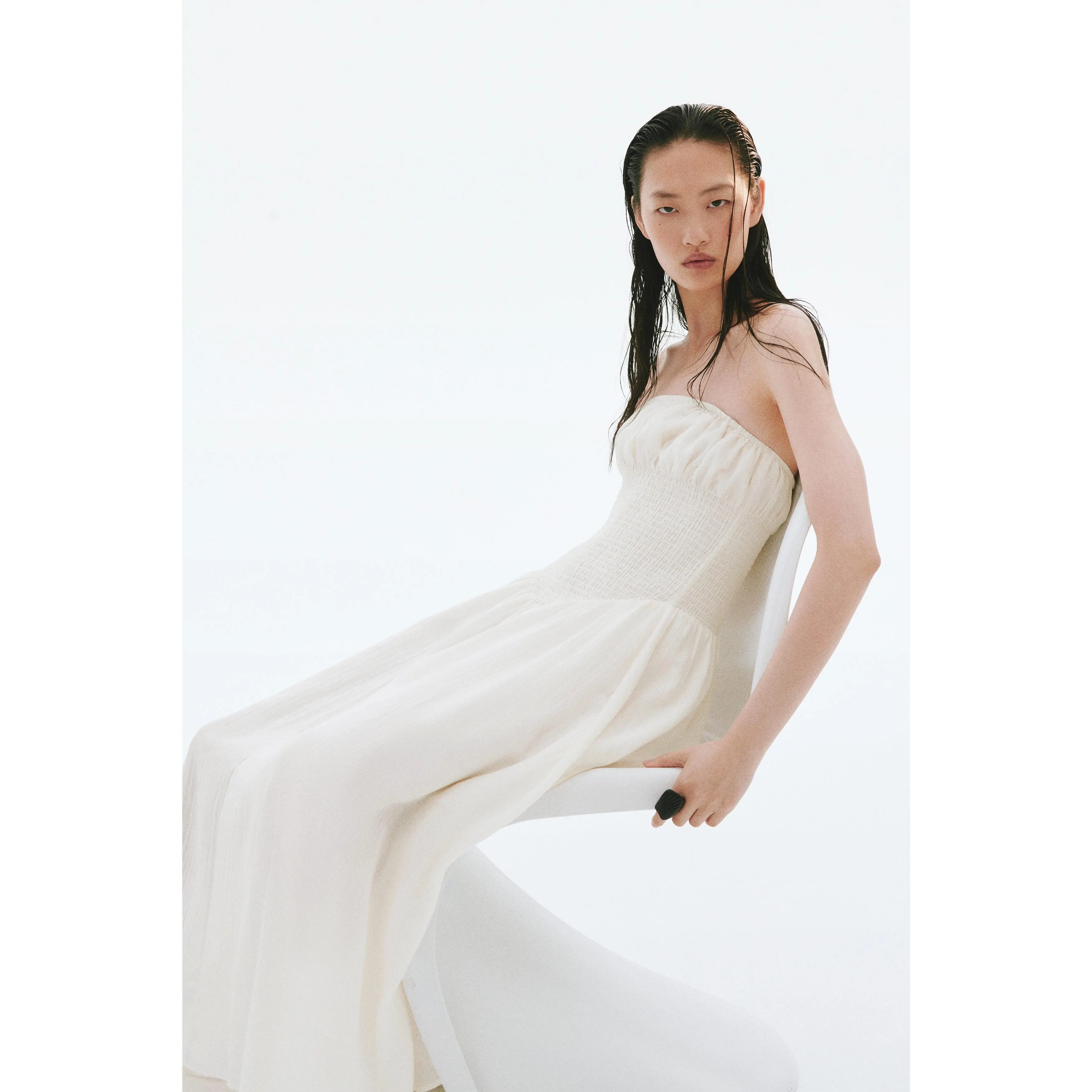 H&M Smocked bandeau dress