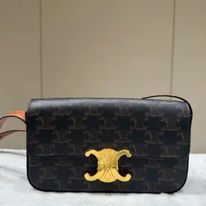 Pre-owned Celine PVC coated canvas Shoulder Bags Brown/Tan Triomphe Print Coated Canvas Claude Shoulder Bag 22510622