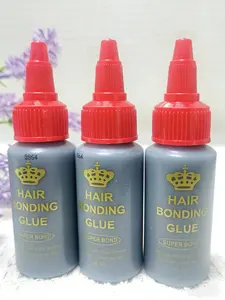 Professional Hair Glue 3-Pack, Strong Hold Non-Dropping, 1 Oz (30 Ml) Hair Extension Adhesive, All Seasons Use