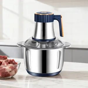 Ezify 5-speed electric food processor with a large 5L capacity: a 3-in-1 multi-functional machine that combines an electric meat grinder, vegetable chopper, and baby food processor in a compact design!