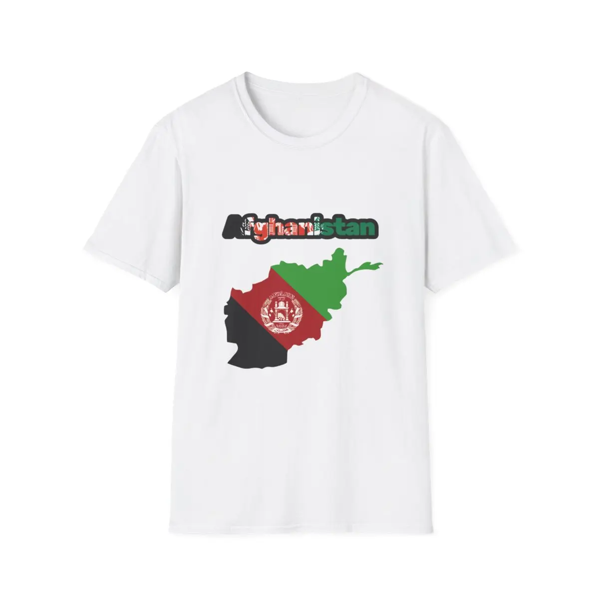 Afghanistan Map Unisex Softstyle T-Shirt - Celebrate Culture & Heritage