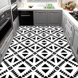 Geometric Pattern Kitchen Runner Rug, 1 Count Non-slip Kitchen Mat, Durable and Easy to Clean Kitchen Rug, Home Decor