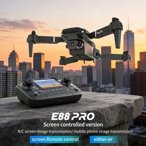 Drone MAX Upgraded Version with Dual Batteries, 2.4" HD Screen Remote, Dual-Camera Obstacle Avoidance, Brushless Motor, Foldable Design, Night Flight Ready for Adults & Beginners