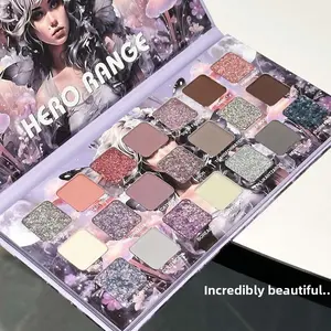 HERORANGE 21 Colors Cool Moon Eyeshadow Palette | All-in-One Matte & Glitter Shades for Beginners | TikTok Viral Makeup