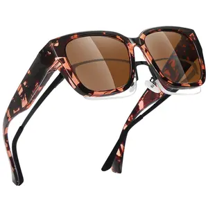 Oversized Fit Over Glasses Sunglasses for Women Men Large Trendy Sunglasses for Driving Protection