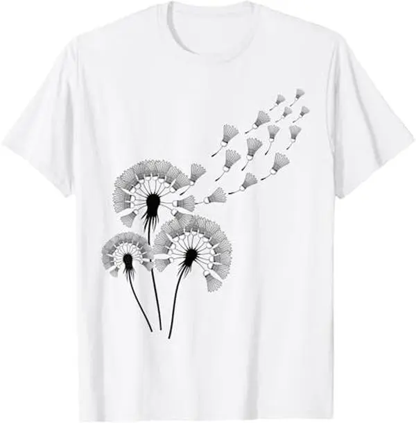 Dandelion Shuttlecock Shirt for Badminton Player - Badminton T-Shirt