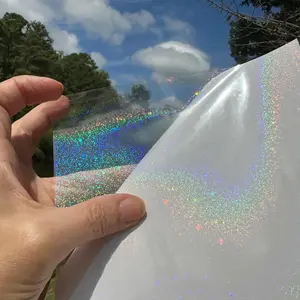 Holographic Fine Glitter Clear Gloss Laminate