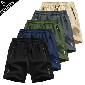 Side-Zip Reflective Performance Pro Mens Quick Dry Athletic Shorts with Secure Side Zipper Pocket and Reflective Logo Graphic Drawstring Waist Breathable Sportswear for Night Runs and Gym Workouts