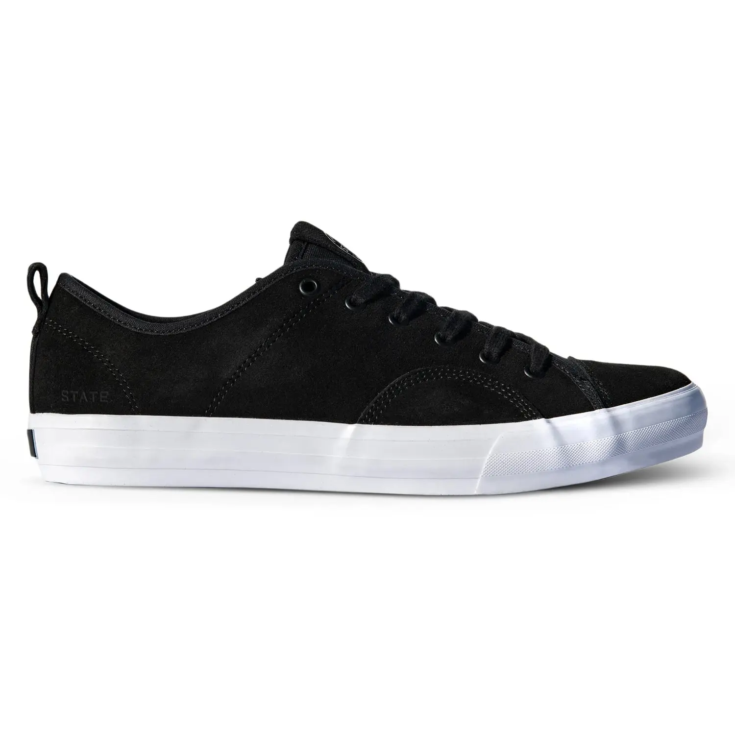 State Footwear Skateboard Shoes Harlem Black Suede