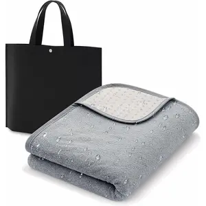 1 Sets  Mat 54 x 34 Inch,  Gray Blanket with Black Tote Bag, Quiet & Easy Pad for Multi Functional Bed Sheet