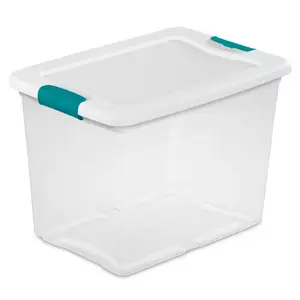 Sterilite 25 Qt. Latching Storage Box with Secure Lid & Durable Handles for Organized Home Storage Solutions