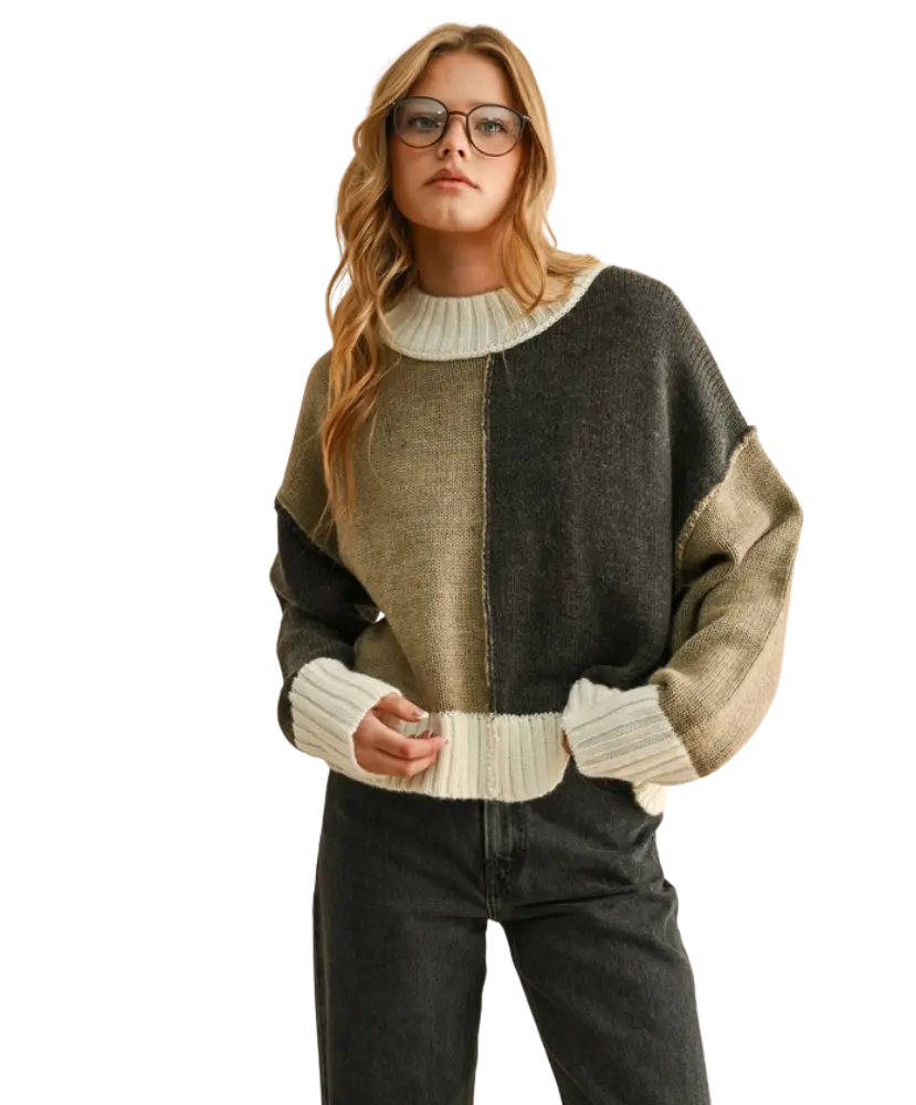 Collins Color Block Sweater Top