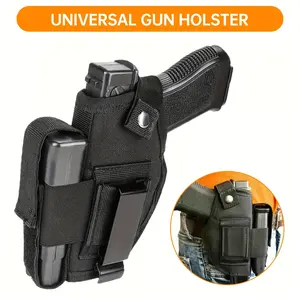 1/2 Piece 9mm Gun Holster Unisex, Concealed Carry IWB OWB Pistol Holster with Magazine Pouch, Suitable for Left and Right Hands, Similar to S&W M&P Shield 9mm 380 Glock 17 19 26 43 Pistols, Hunting Gear, Survival Tactical Gear