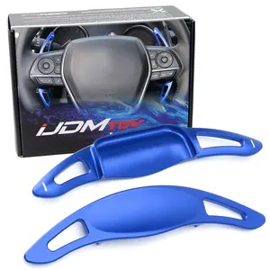 iJDMTOY Sports Blue CNC Billet Aluminum Large Paddle Extensions For 2018-up Toyota Camry